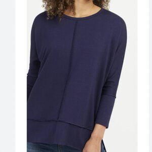 Spanx Perfect Length Dolman 3/4 Sleeve Top/Sweater Navy Blue XS